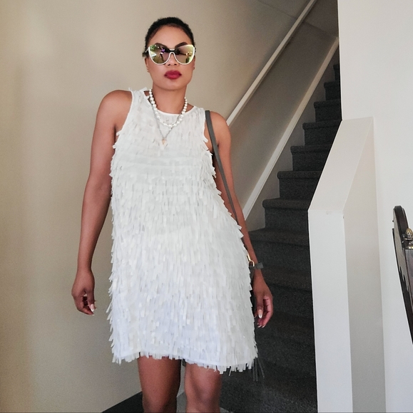 Zara Fringe Party Dress, Sz 30 - Picture 1 of 16